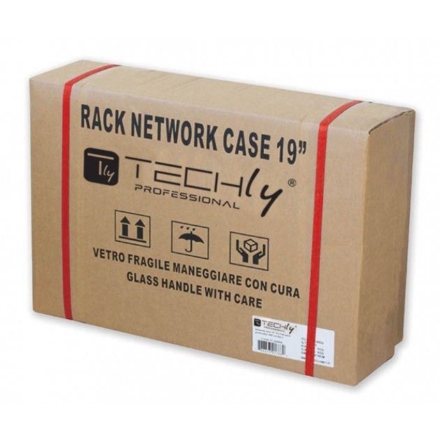 Armadio Rack 19'' Flat a muro p.15cm 6 unità sezione unica Nero TECHLY PROFESSIONAL - immagine 2