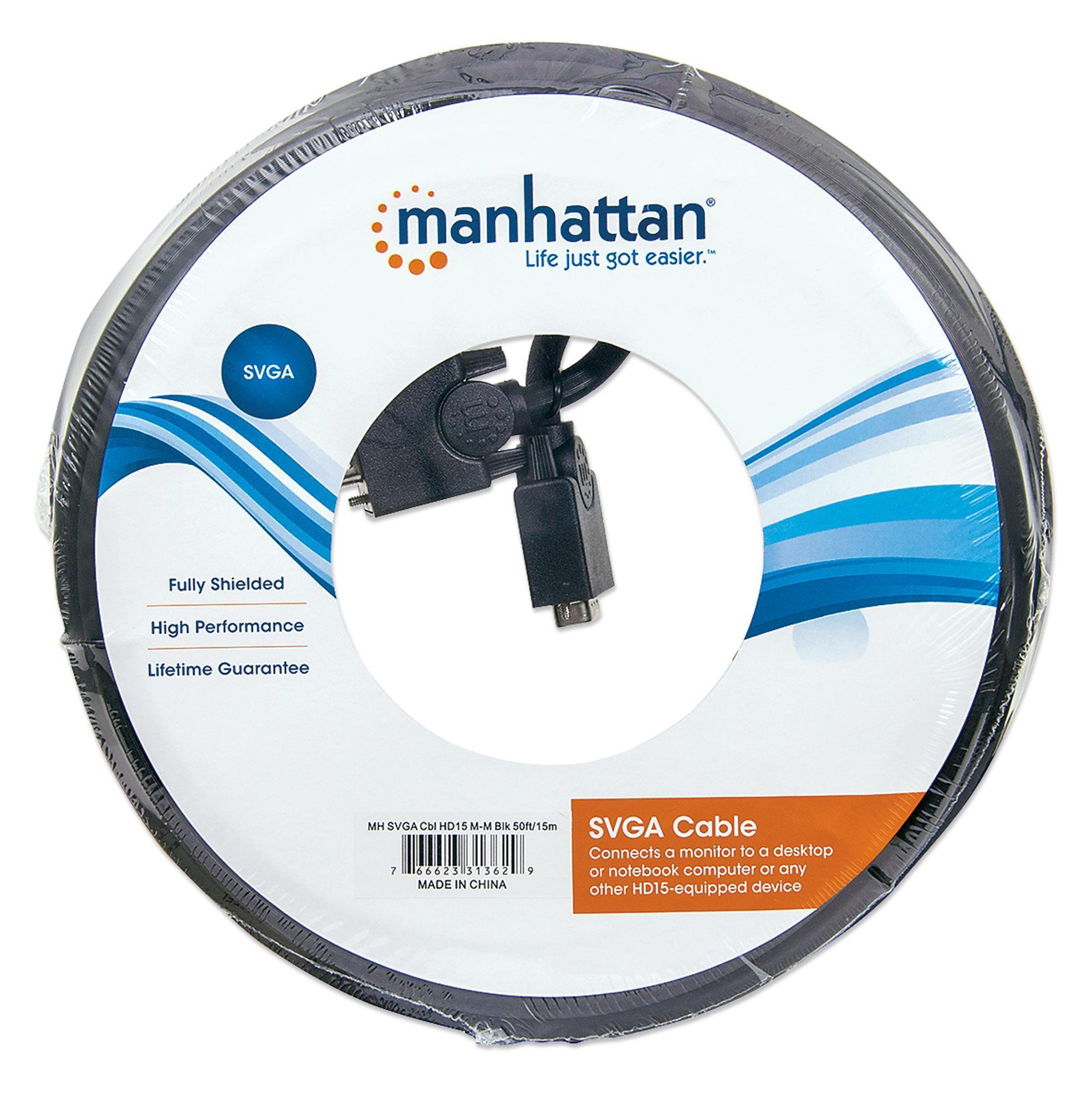 Cavo Monitor SVGA 20m Maschio/Femmina MANHATTAN - immagine 2