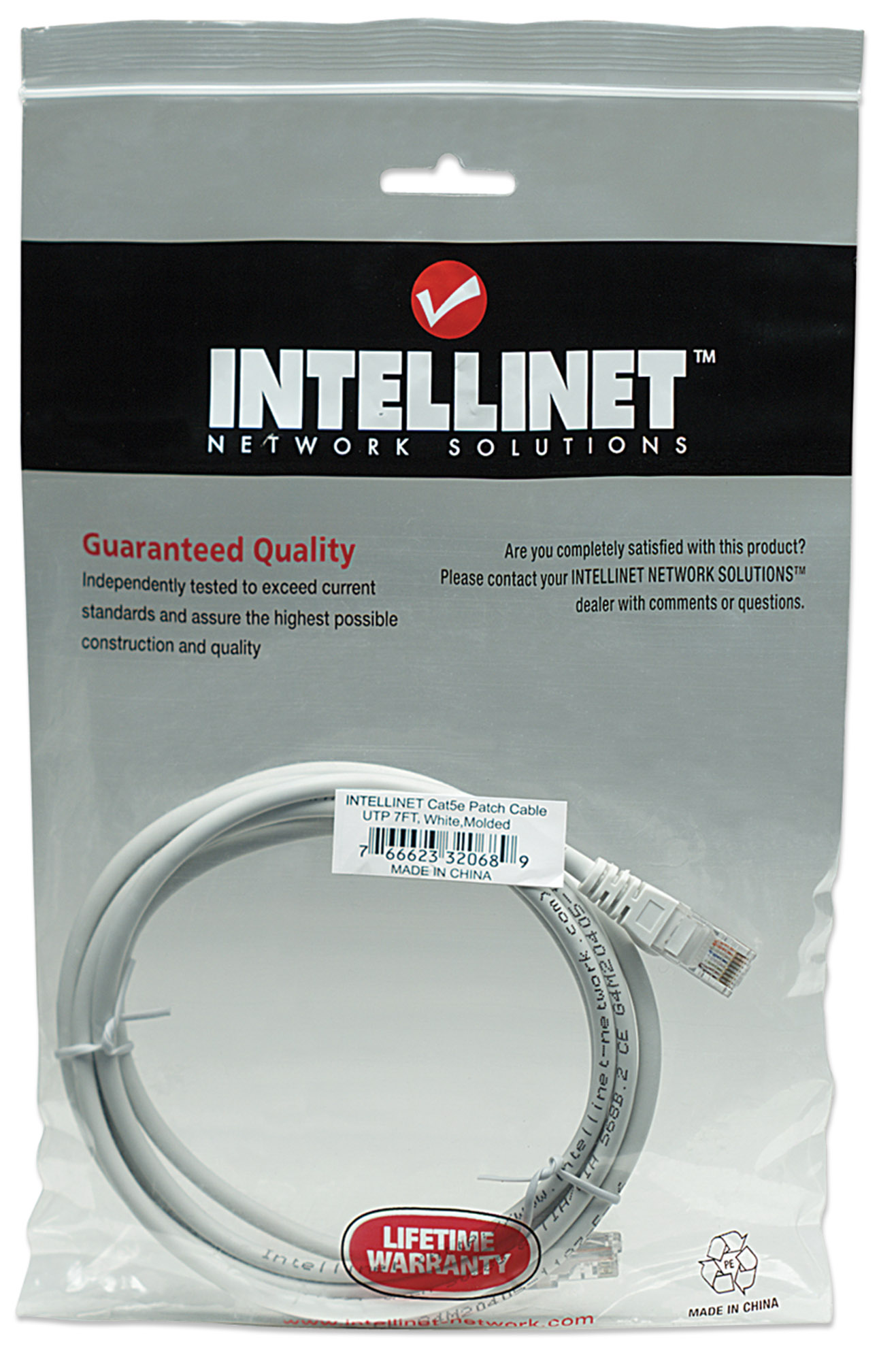 Cavo di Rete Patch Bianco 2m Cat. 5e UTP in Rame INTELLINET - immagine 2