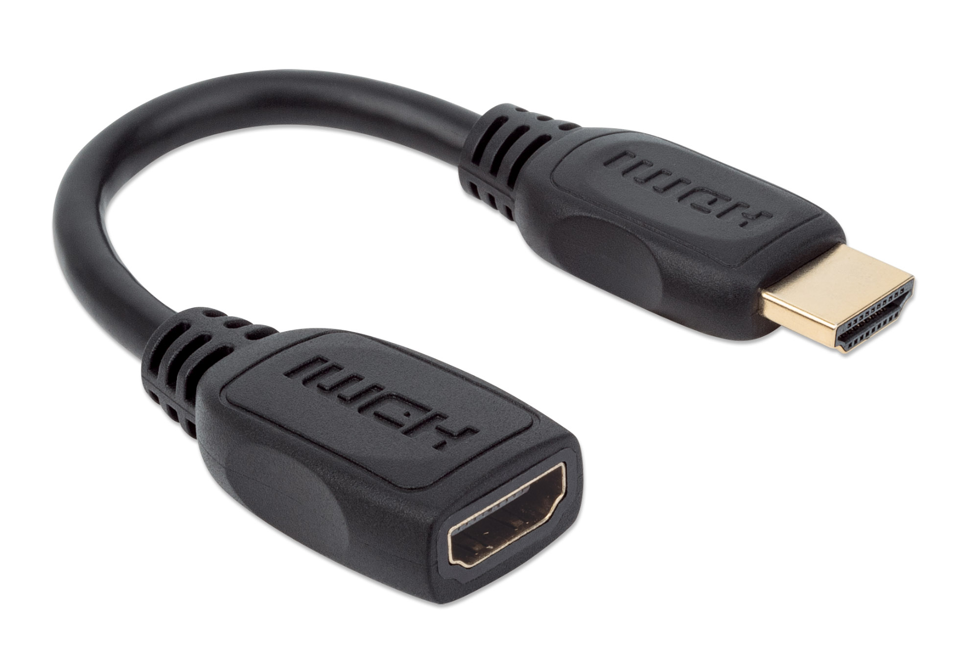 Cavo Prolunga HDMI High Speed con Ethernet 15cm Nero MANHATTAN - immagine 2