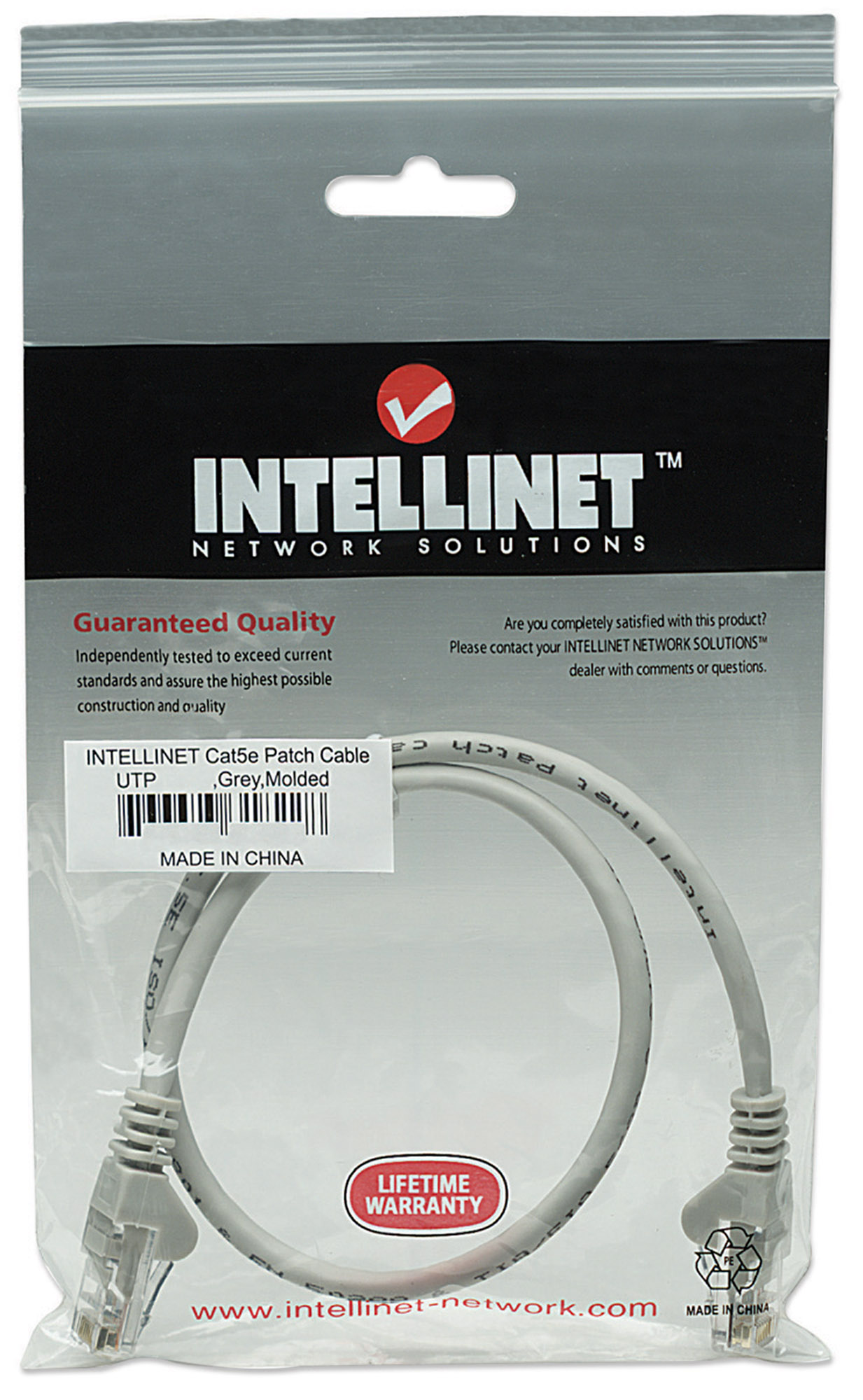 Cavo di Rete Patch Cat. 5e Grigio 0,5 mt INTELLINET - immagine 2