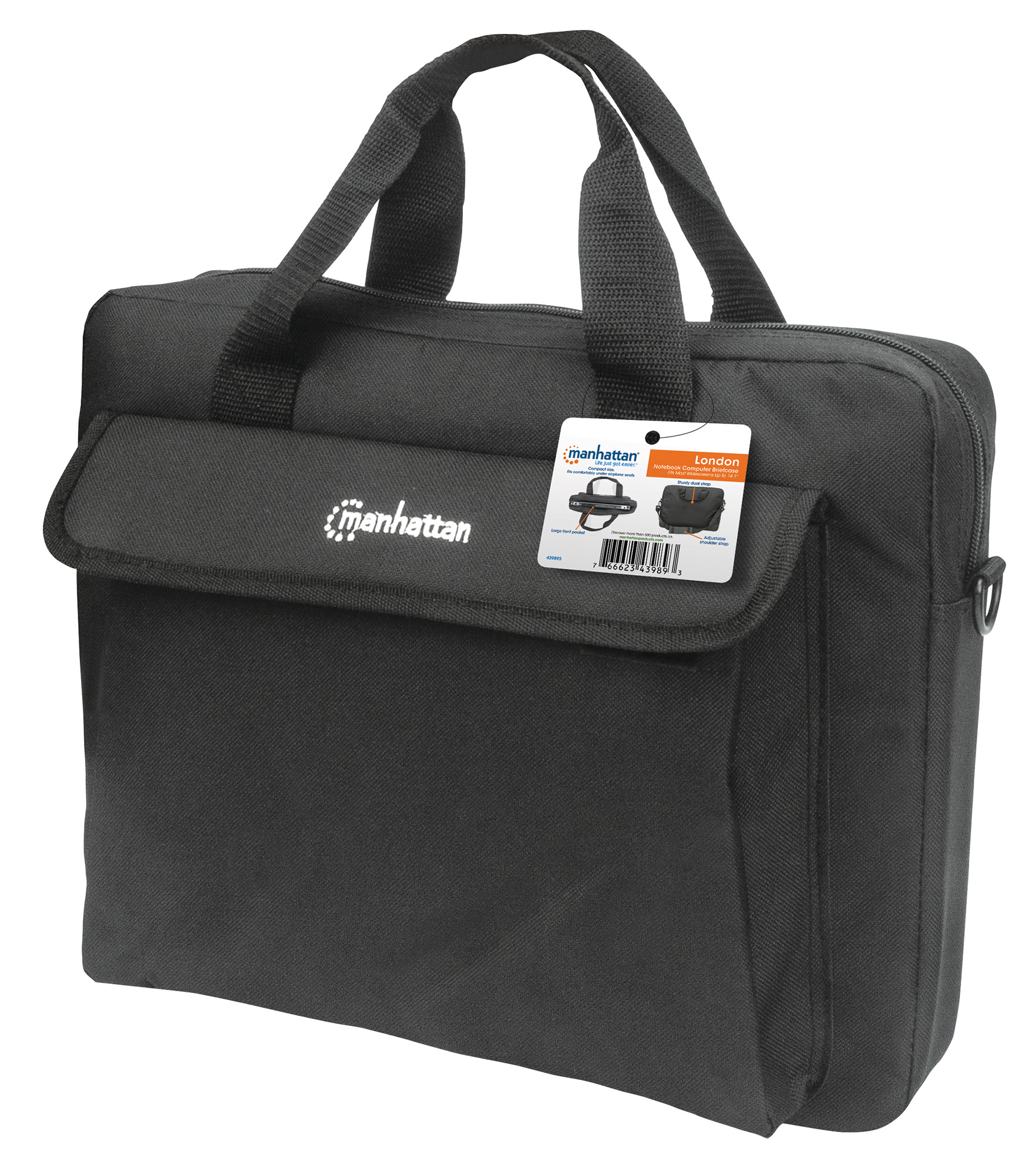 Borsa per Notebook 14,1'' London Nero MANHATTAN - immagine 2