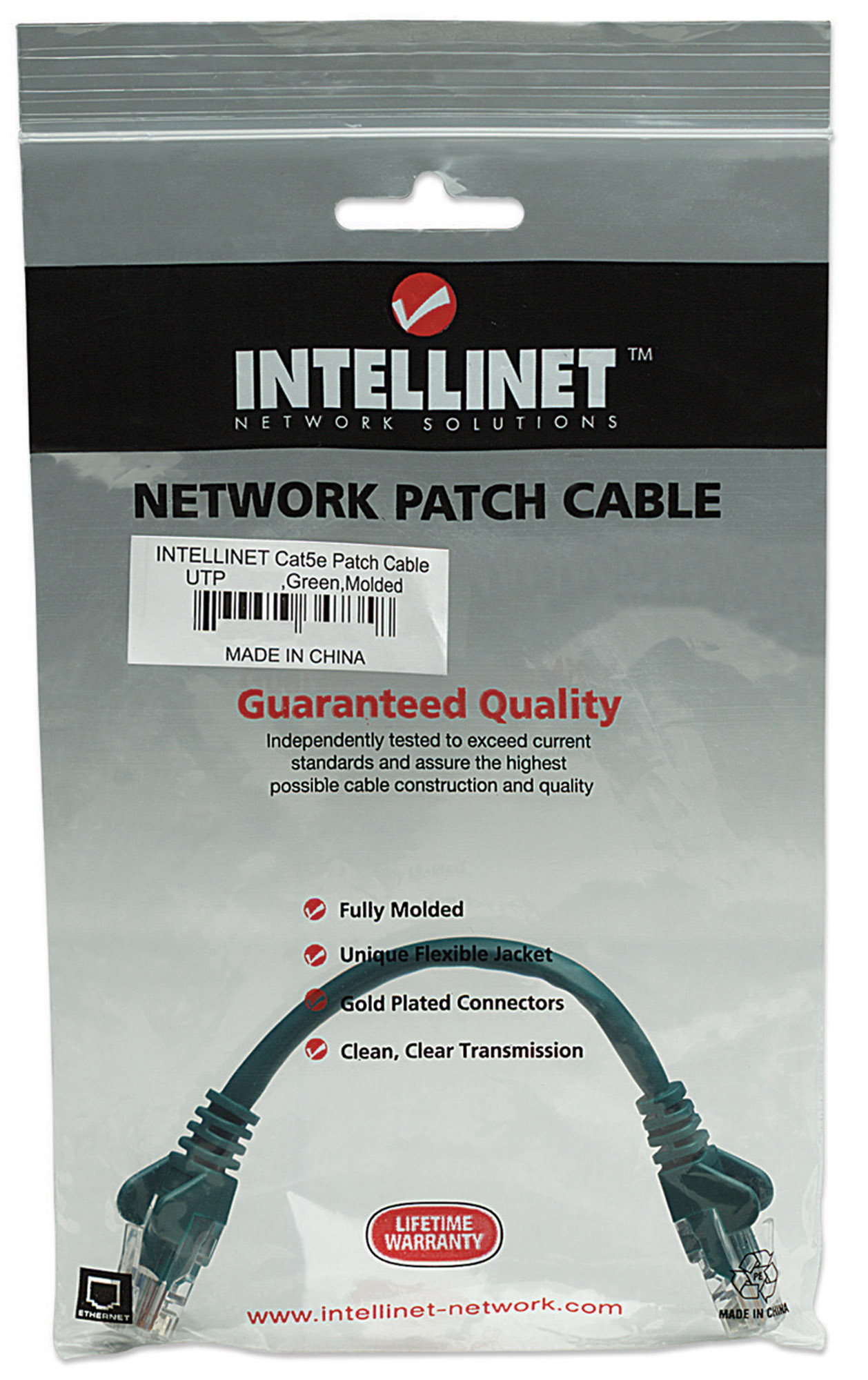 Cavo di rete Patch Verde Cat. 5e UTP 0,5 mt INTELLINET - immagine 2
