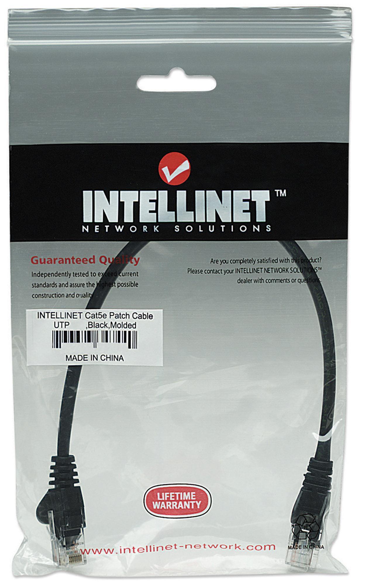 Cavo di Rete Patch Nero Cat. 5e 0,5 mt INTELLINET - immagine 2