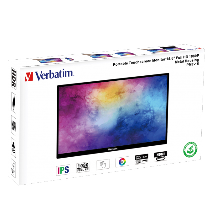 Monitor Portatile Touchscreen 15,6'' Full HD 1080p PMT-15 VERBATIM