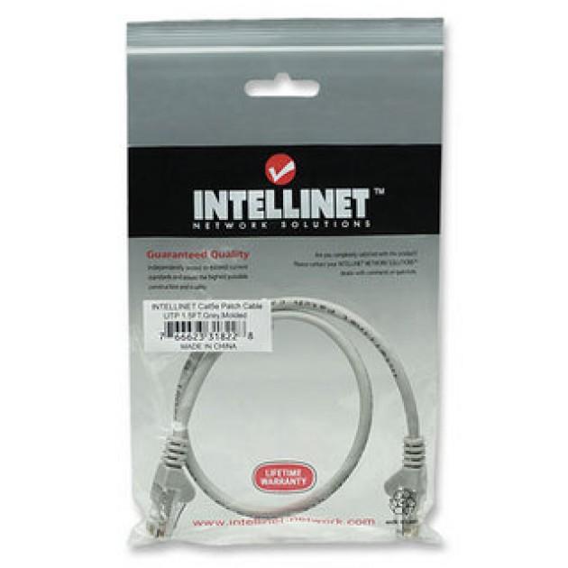 Cavo Patch Cat. 6 Grigio da 0,5 m INTELLINET - immagine 2