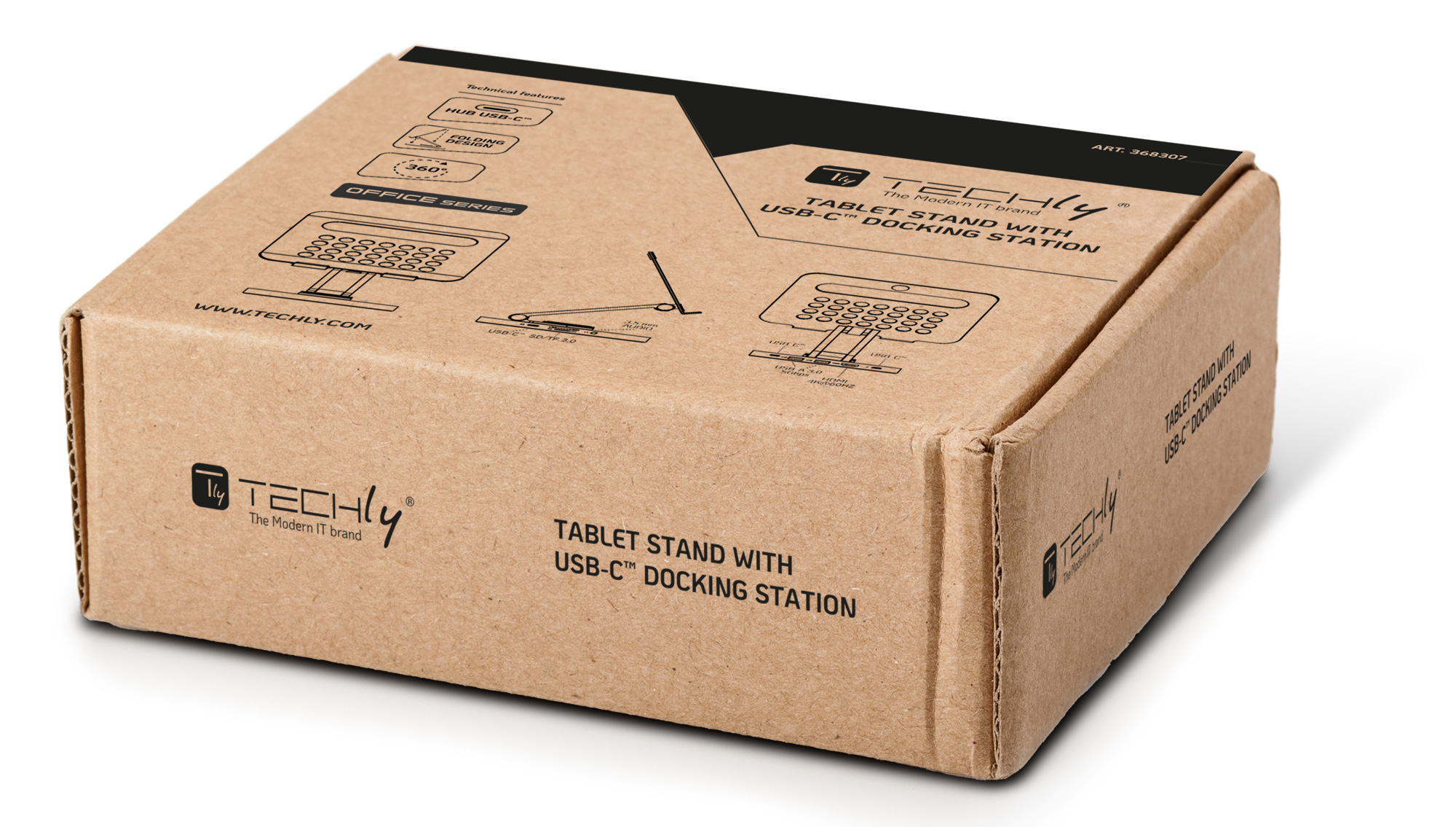 Supporto per Tablet Hub Docking Station USB-C&trade; 8 in 1 TECHLY - immagine 2