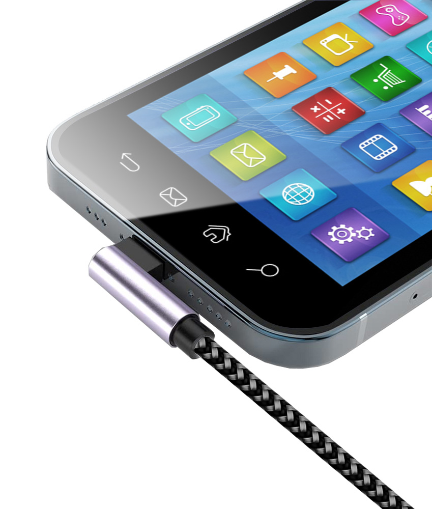 Cavo USB-C™ Maschio 2.0 / USB-C™ Maschio Angolato 3A 1 m Alluminio TECHLY - immagine 3