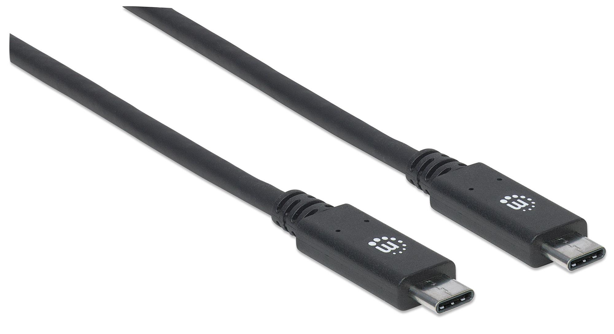 Cavo USB 3.2 SuperSpeed USB-C™ Maschio/USB-C™ Maschio 1m Nero MANHATTAN - immagine 3