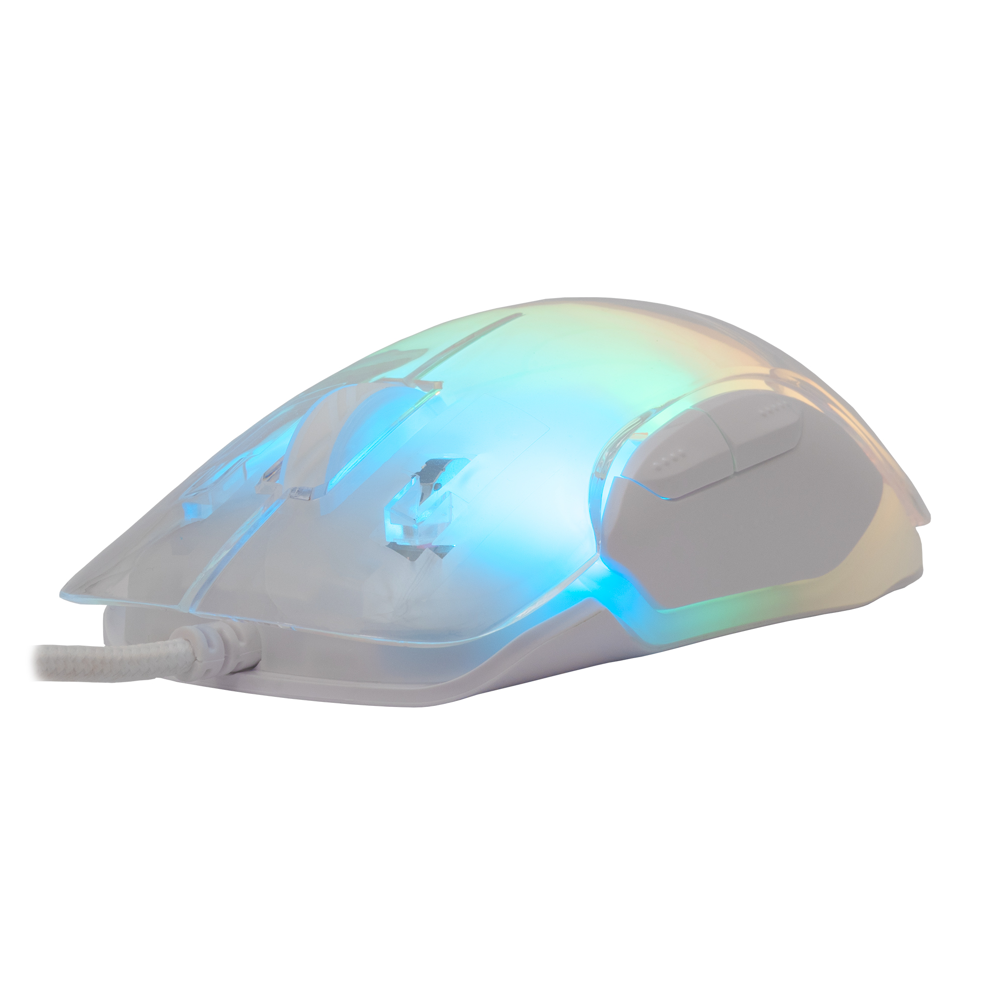 Mouse Gaming RGB USB 12800 dpi 7 Tasti Bianco Mordred WHITE SHARK - immagine 3