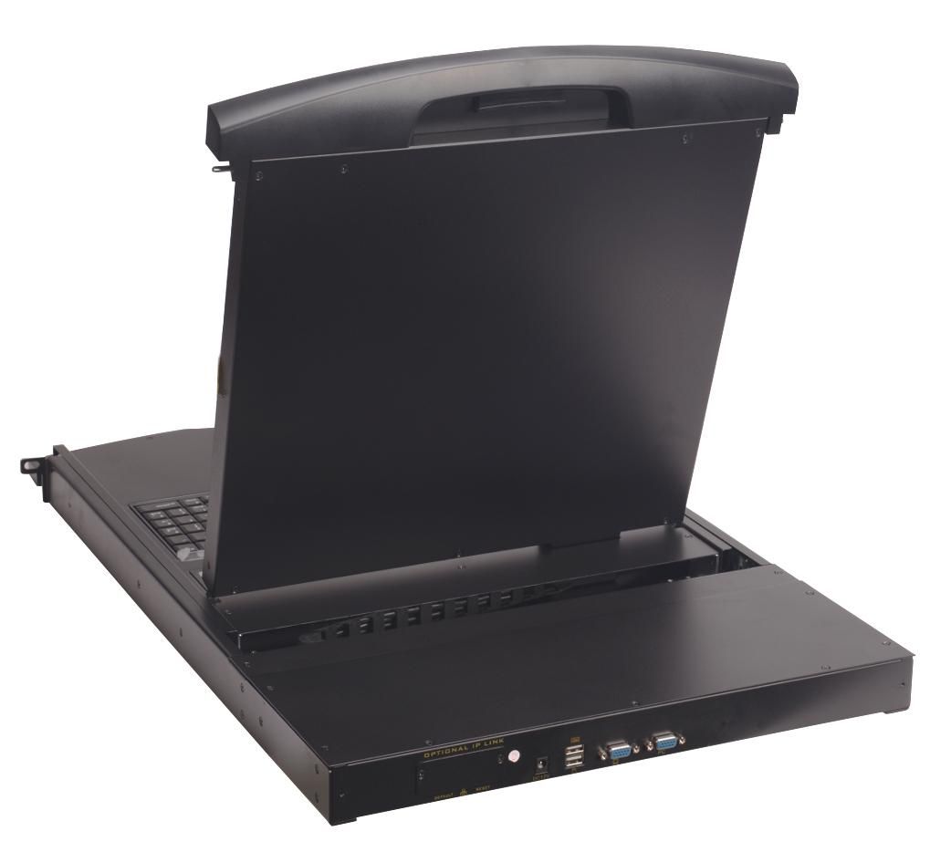 Console KVM USB/PS2 con LCD 17'' da Rack 19'' Dual Rail INTELLINET - immagine 3