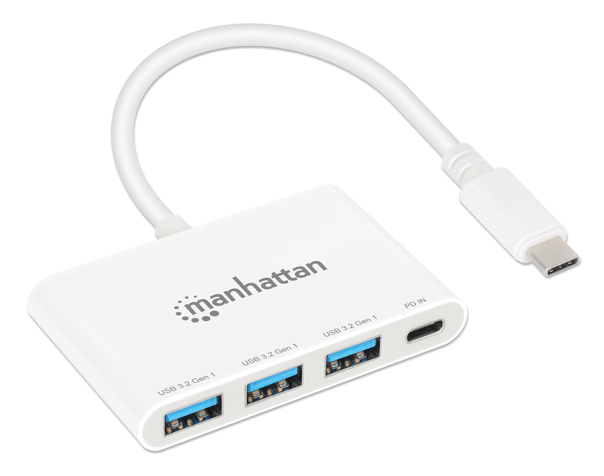 Hub USB 3.2 Gen 1 con 3 porte USB-A e 1 porta USB-C™ Power Delivery MANHATTAN - immagine 3