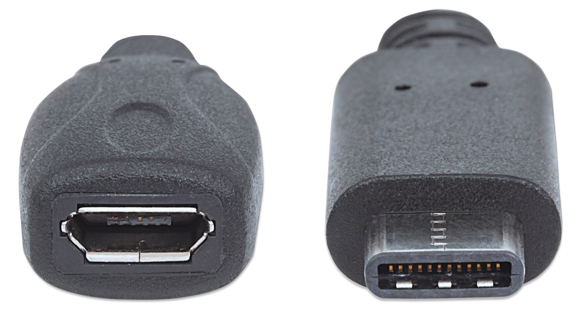 Cavo HiSpeed USB MicroB Femmina / USB-C Maschio 0,15m Nero MANHATTAN - immagine 3