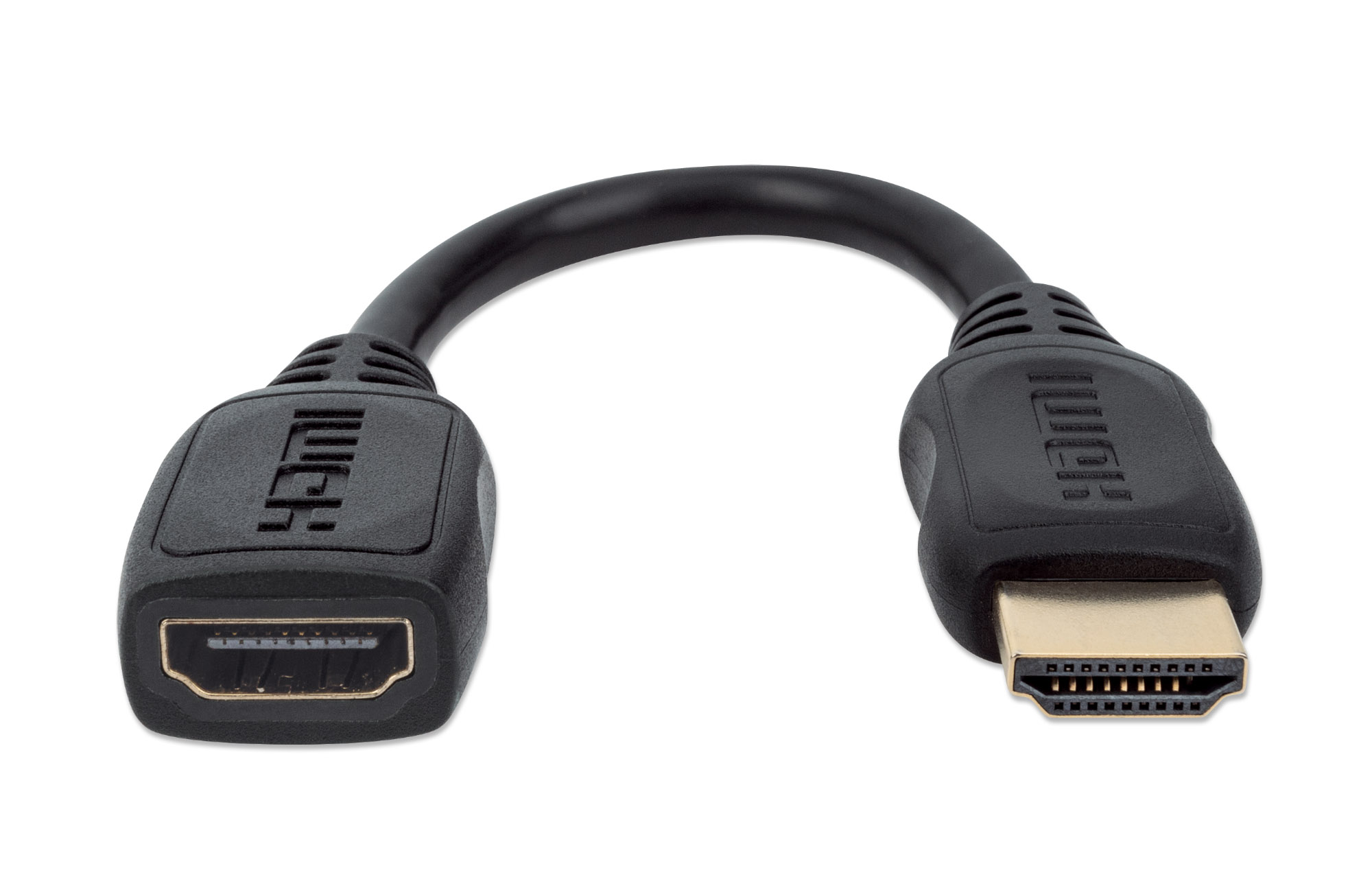 Cavo Prolunga HDMI High Speed con Ethernet 15cm Nero MANHATTAN - immagine 3