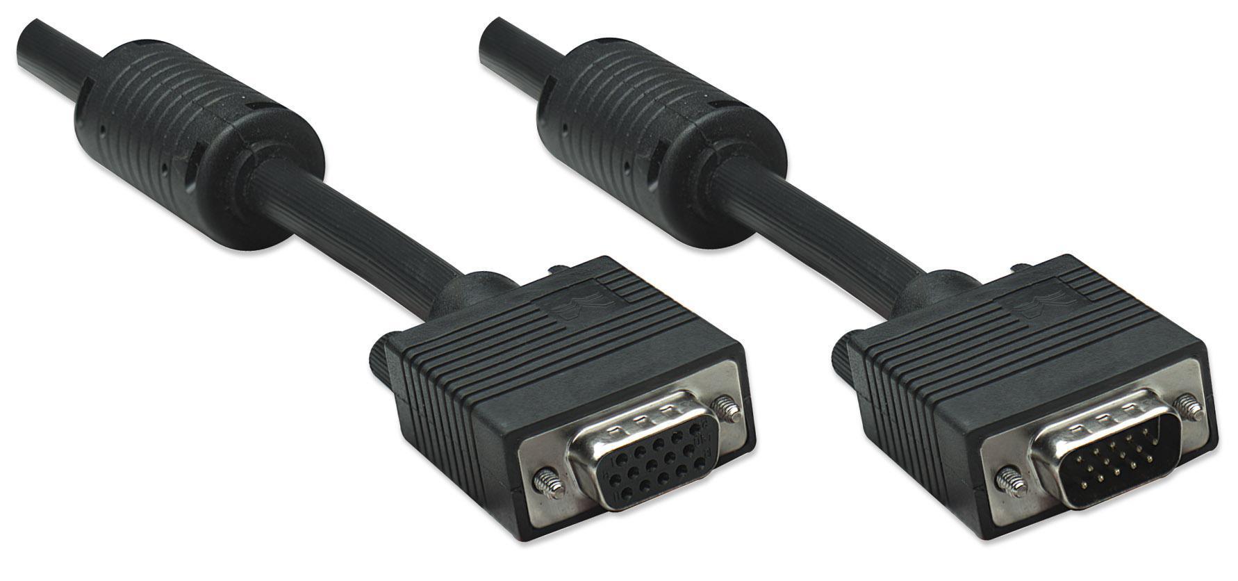 Prolunga SVGA Maschio/Femmina 20 mt con ferrite MANHATTAN - immagine 3