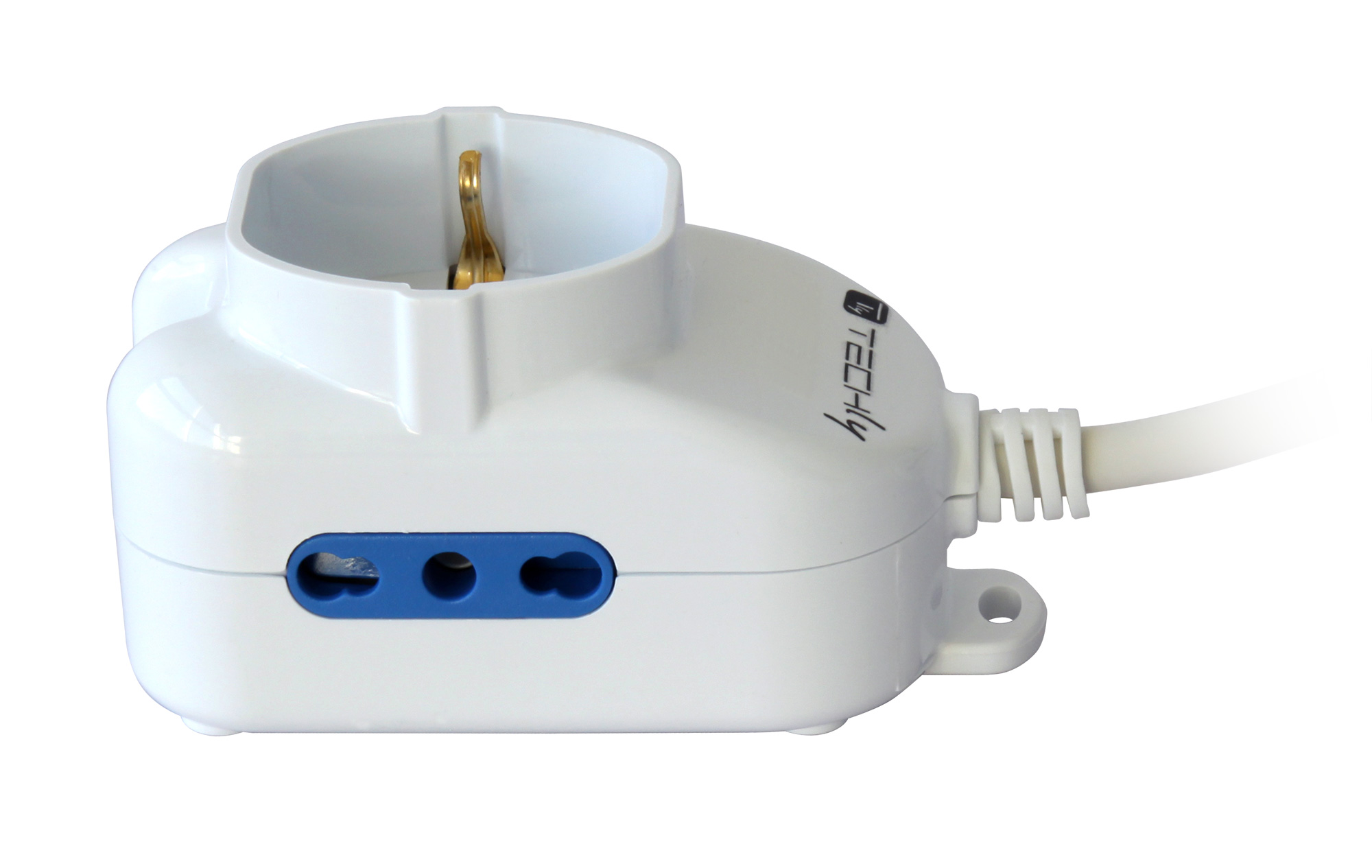Multipresa Bipasso Italiana con 2 Prese Schuko TECHLY - immagine 3