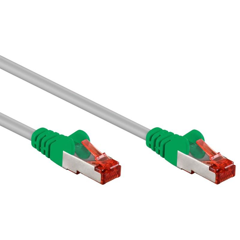 Cavo di rete Patch Cross Cat. 5e - Verde/Grigio - 0,5mt INTELLINET - immagine 2
