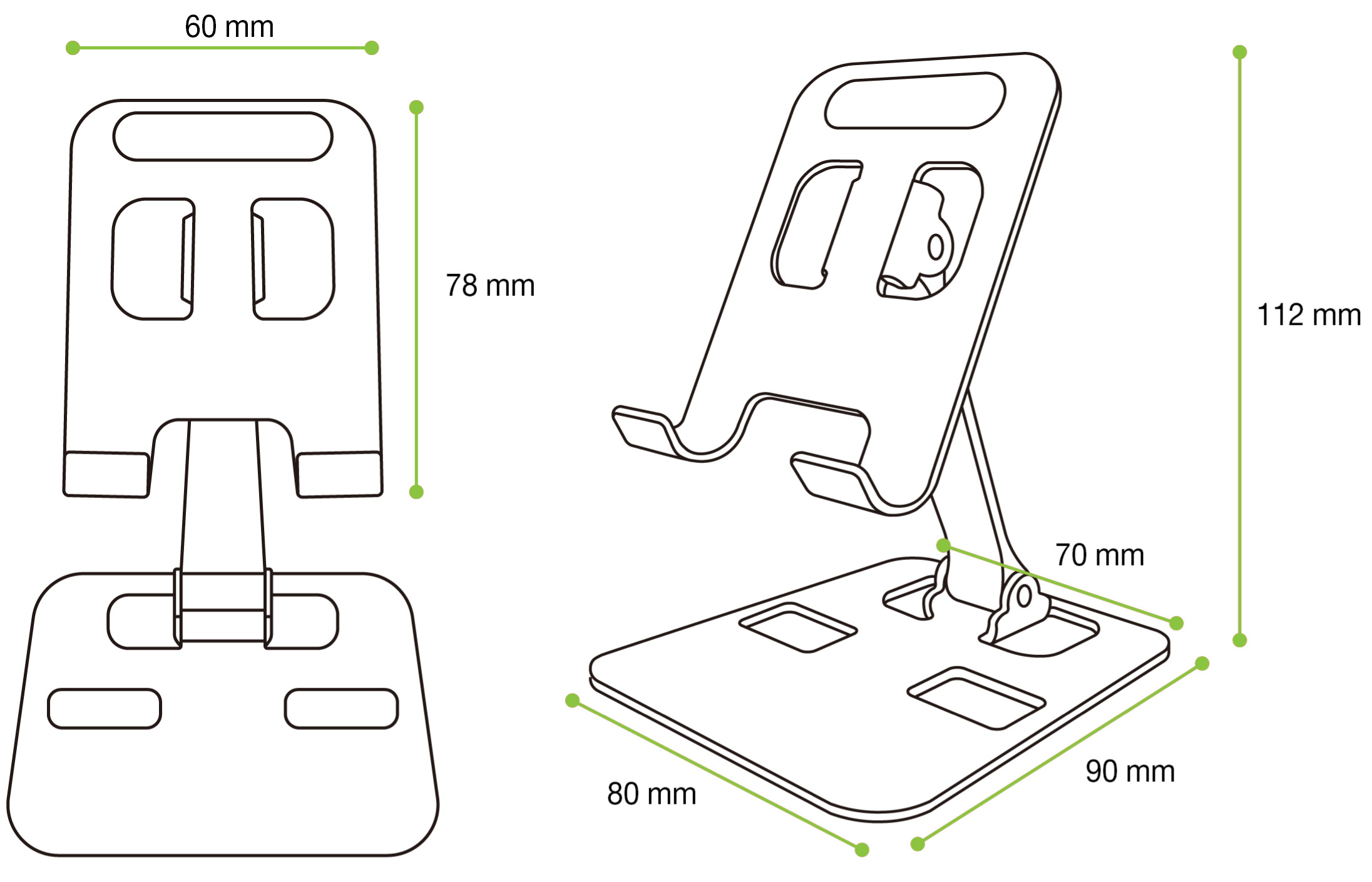 Supporto Universale Porta Smartphone e Tablet Regolabile e Pieghevole TECHLY - immagine 2