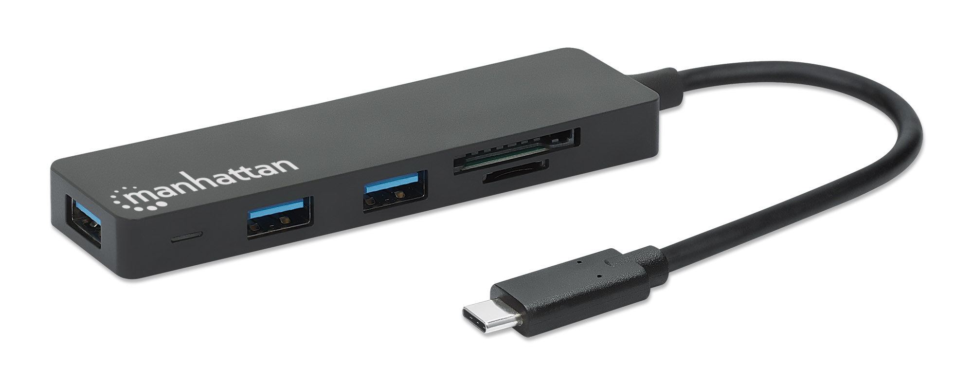 Hub USB-C™ 3.2 Gen 1 a 3 porte con Lettore Schede MANHATTAN - immagine 3
