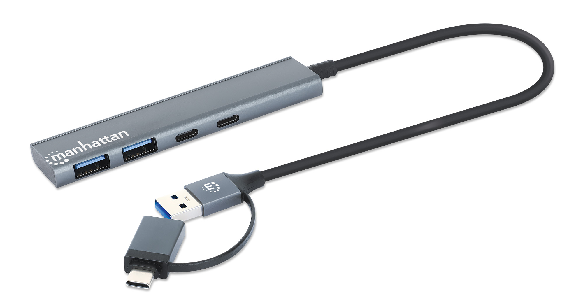 Hub 2 Porte USB-A + 2 Porte USB-C™ USB 3.2 Gen 1 MANHATTAN - immagine 3