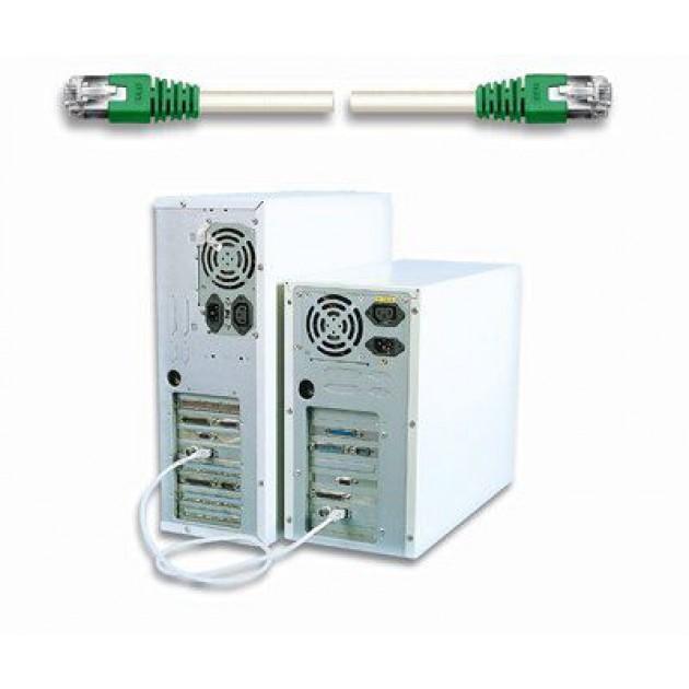 Cavo di rete Patch Cross Cat. 6 5 mt - Verde/Grigio - Rame INTELLINET - immagine 3