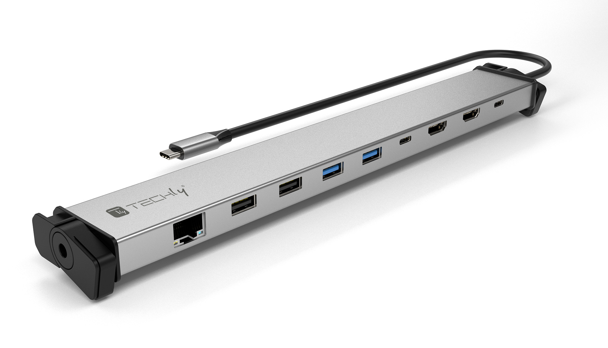 Docking Station 9 in 1 USB-C™ Hub USB HDMI RJ45 TECHLY - immagine 4