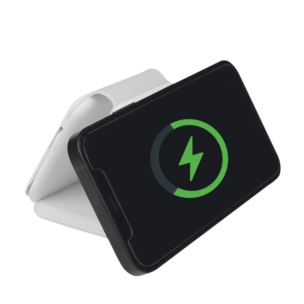 Stazione di Ricarica Wireless Qi Magnetica Pieghevole per Smartphone e Smartwatch FONTASTIC - immagine 4