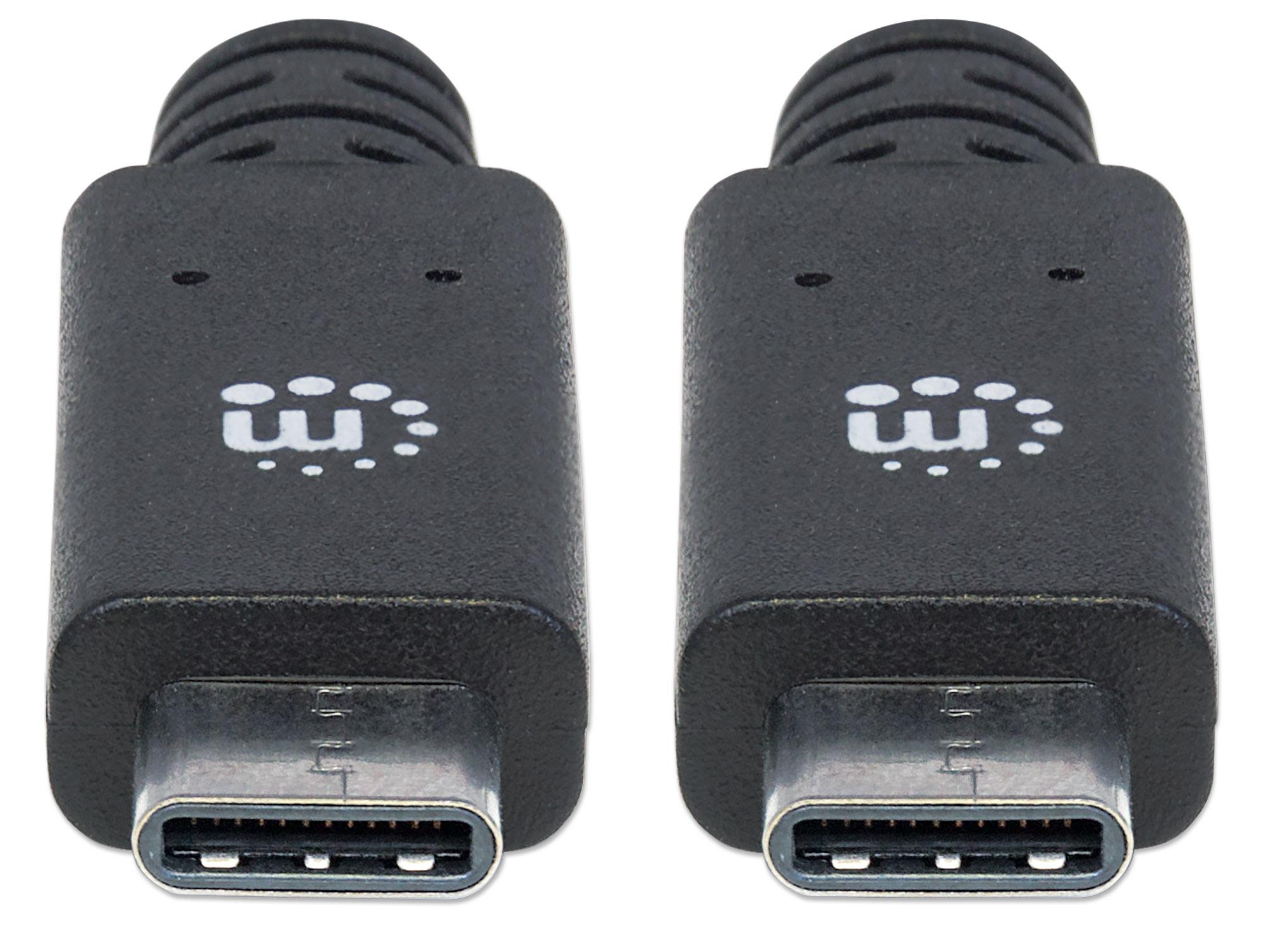 Cavo USB 3.2 SuperSpeed USB-C™ Maschio/USB-C™ Maschio 1m Nero MANHATTAN - immagine 4