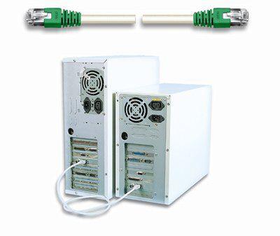 Cavo di Rete Patch Cross Cat. 5e 1m Verde Grigio - Rame SF/UTP INTELLINET - immagine 3