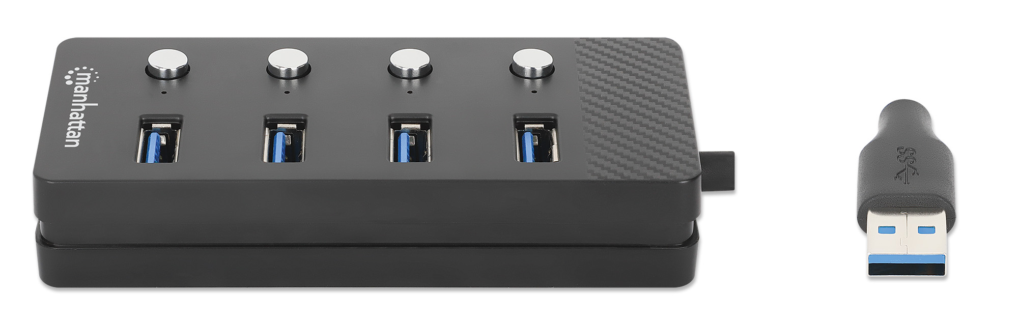 Hub USB 3.0 4 porte Type-A con Interruttori per Singola Porta MANHATTAN - immagine 4