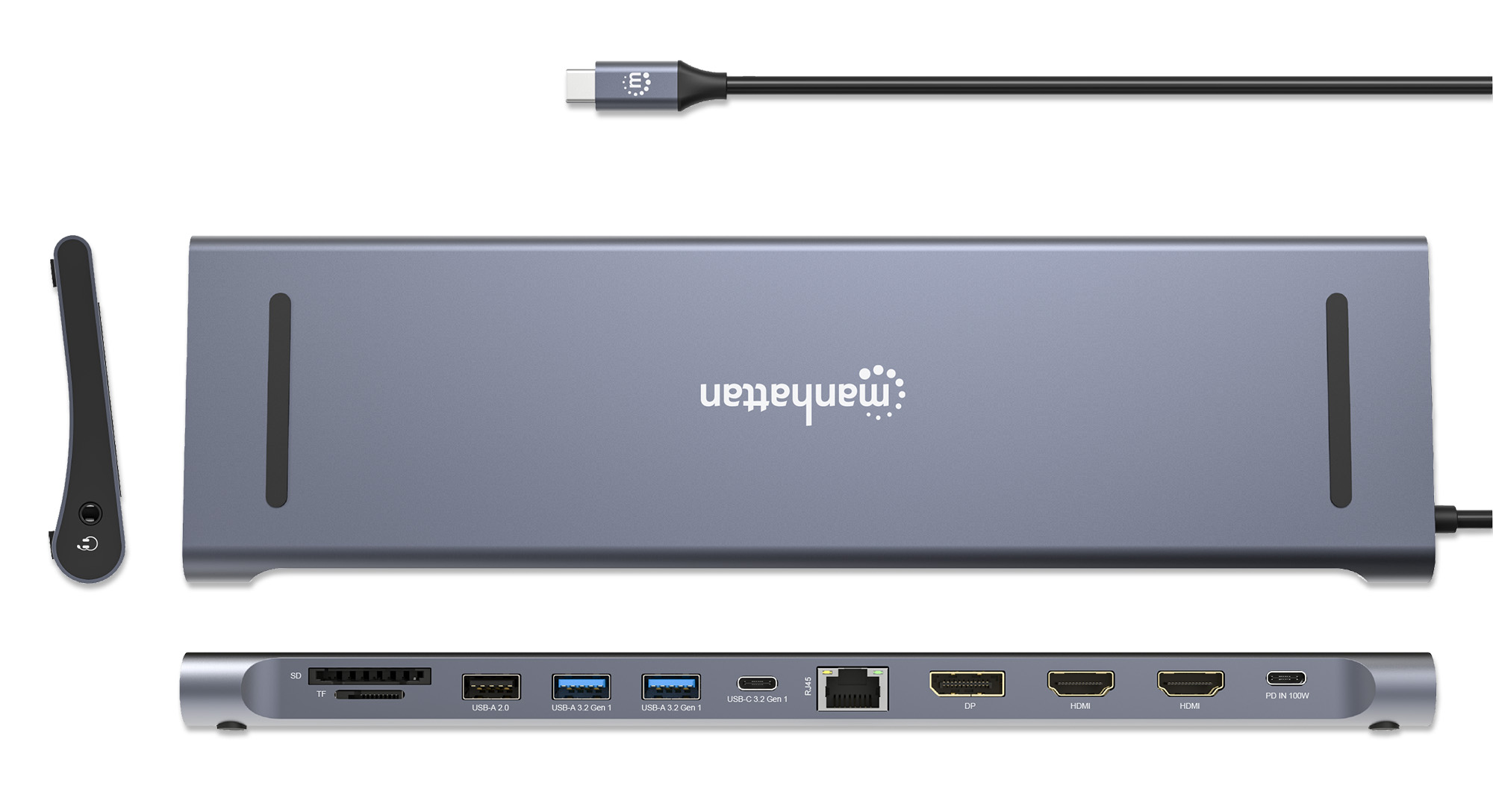 Docking Station USB-C™ 12-in-1 4K Triplo Monitor con MST MANHATTAN - immagine 3