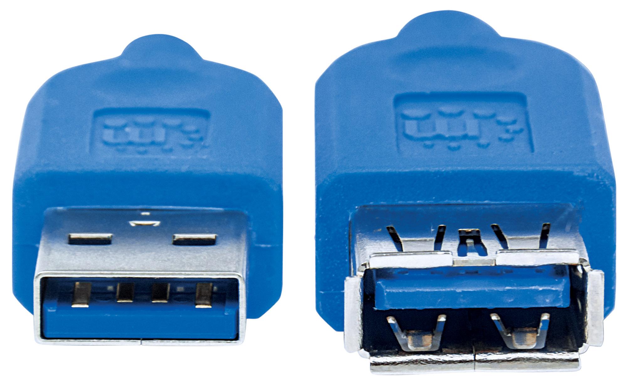 Cavo Prolunga USB 3.0 SuperSpeed A/A M/F 3 metri MANHATTAN - immagine 4