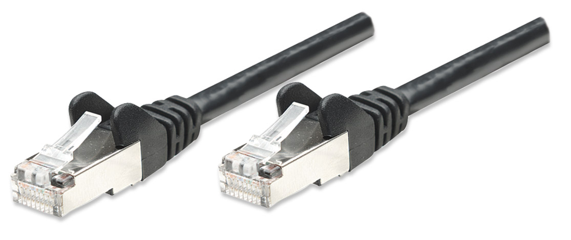 Cavo di Rete Patch Cat. 5e Nero 10m - Schermato in Rame INTELLINET - immagine 3