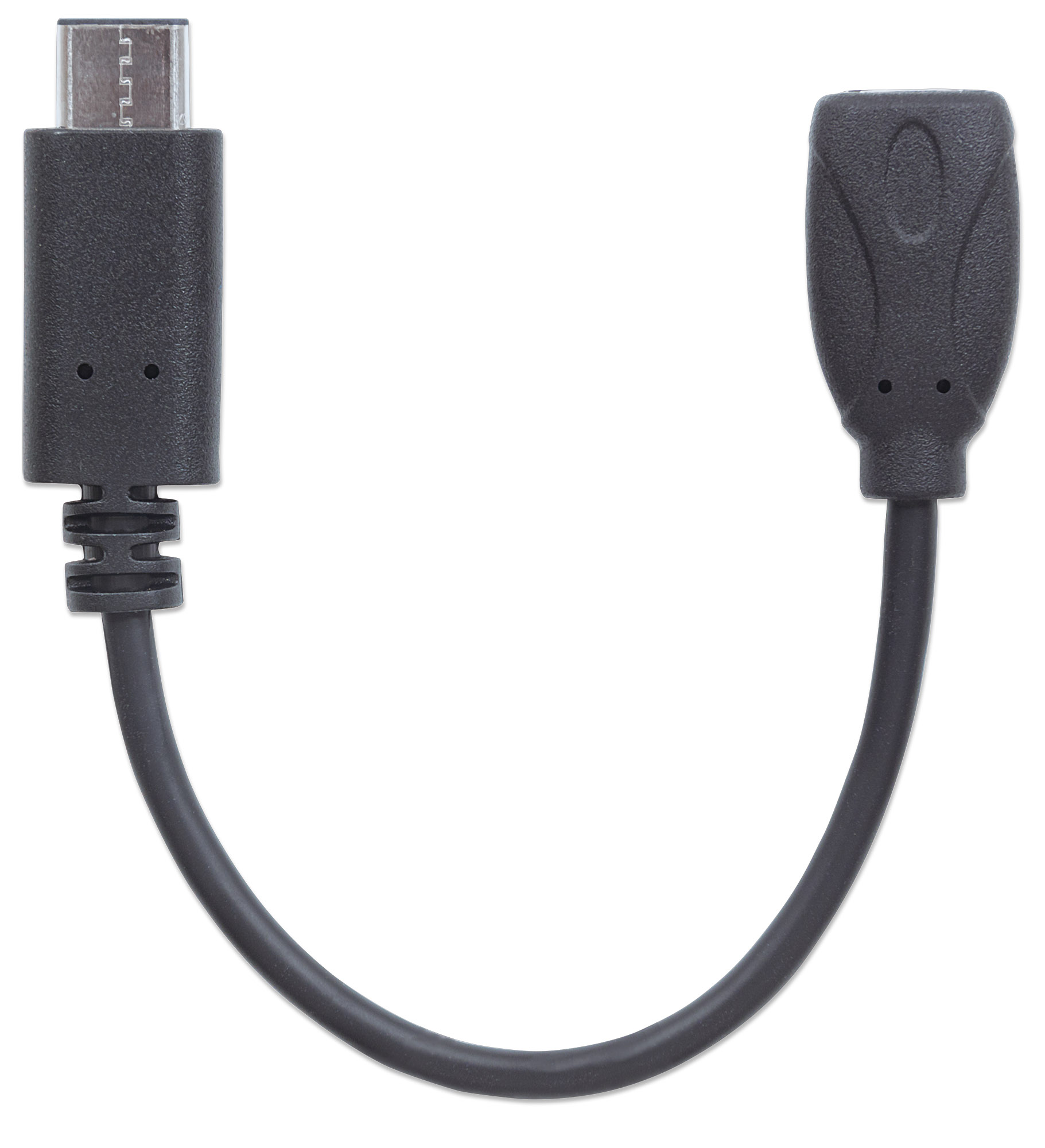 Cavo HiSpeed USB MicroB Femmina / USB-C Maschio 0,15m Nero MANHATTAN - immagine 4