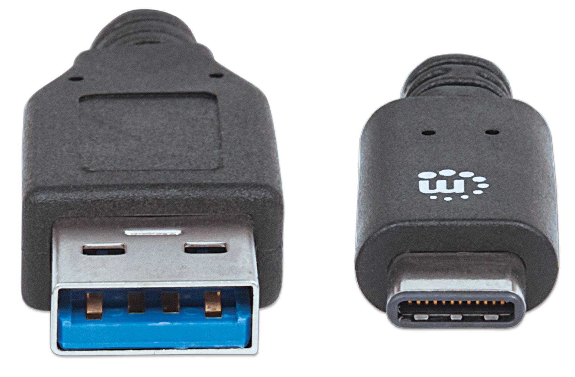 Cavo USB 3.2 Gen2 A Maschio / USB-C™ Maschio 1m Nero MANHATTAN - immagine 4