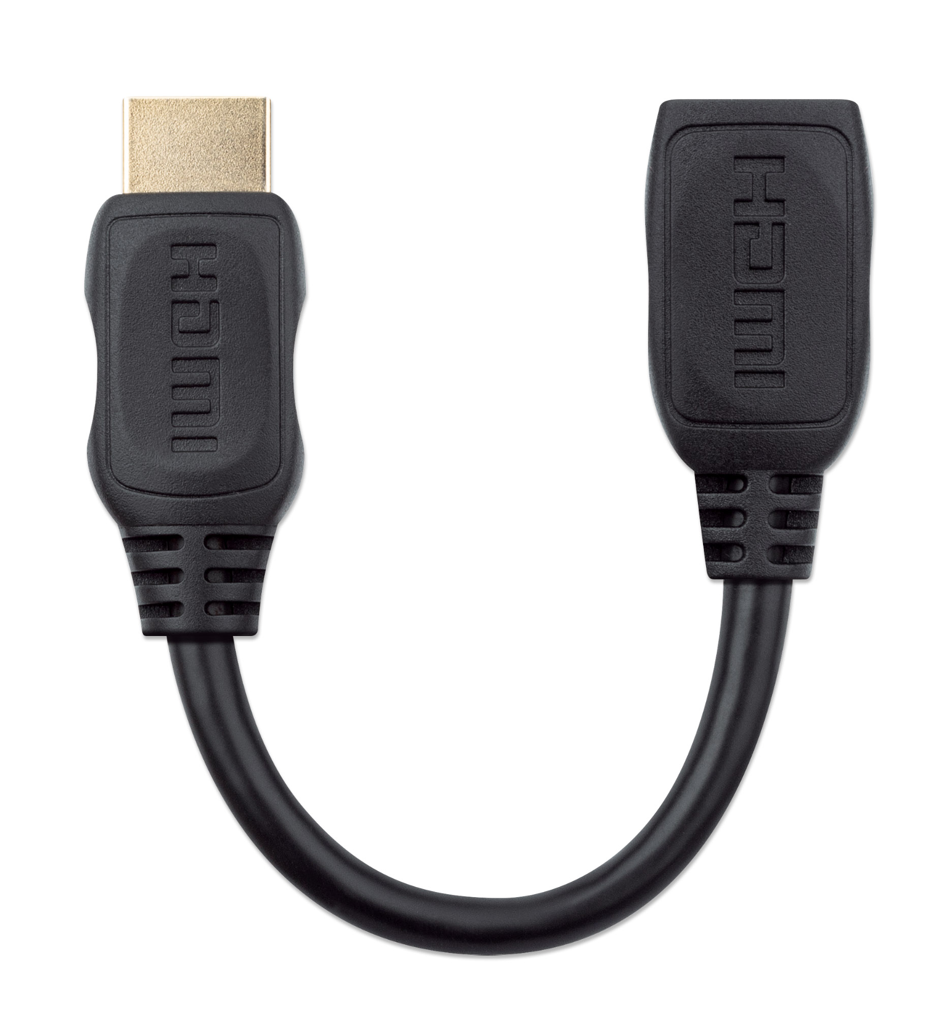 Cavo Prolunga HDMI High Speed con Ethernet 15cm Nero MANHATTAN - immagine 4