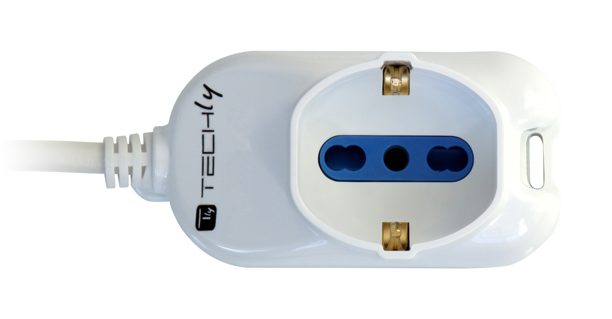 Multipresa Bipasso Italiana con 2 Prese Schuko TECHLY - immagine 4