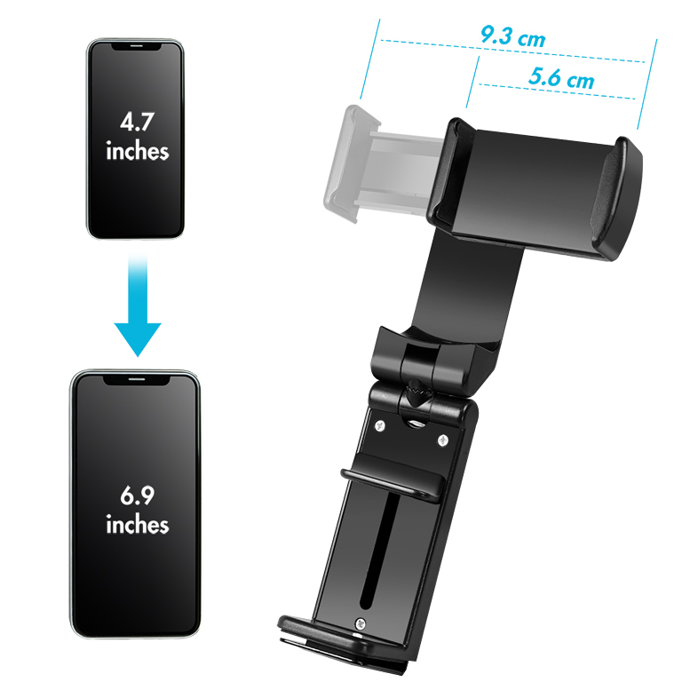 Supporto Porta Smartphone 4,7–6,9'' con Rotazione 360° Nero LOGILINK - immagine 4