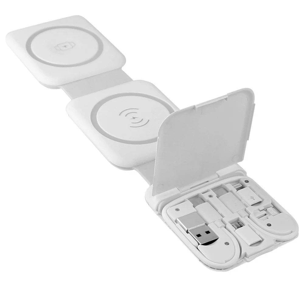 Stazione di Ricarica Wireless Qi Magnetica Pieghevole per Smartphone e Smartwatch FONTASTIC - immagine 5