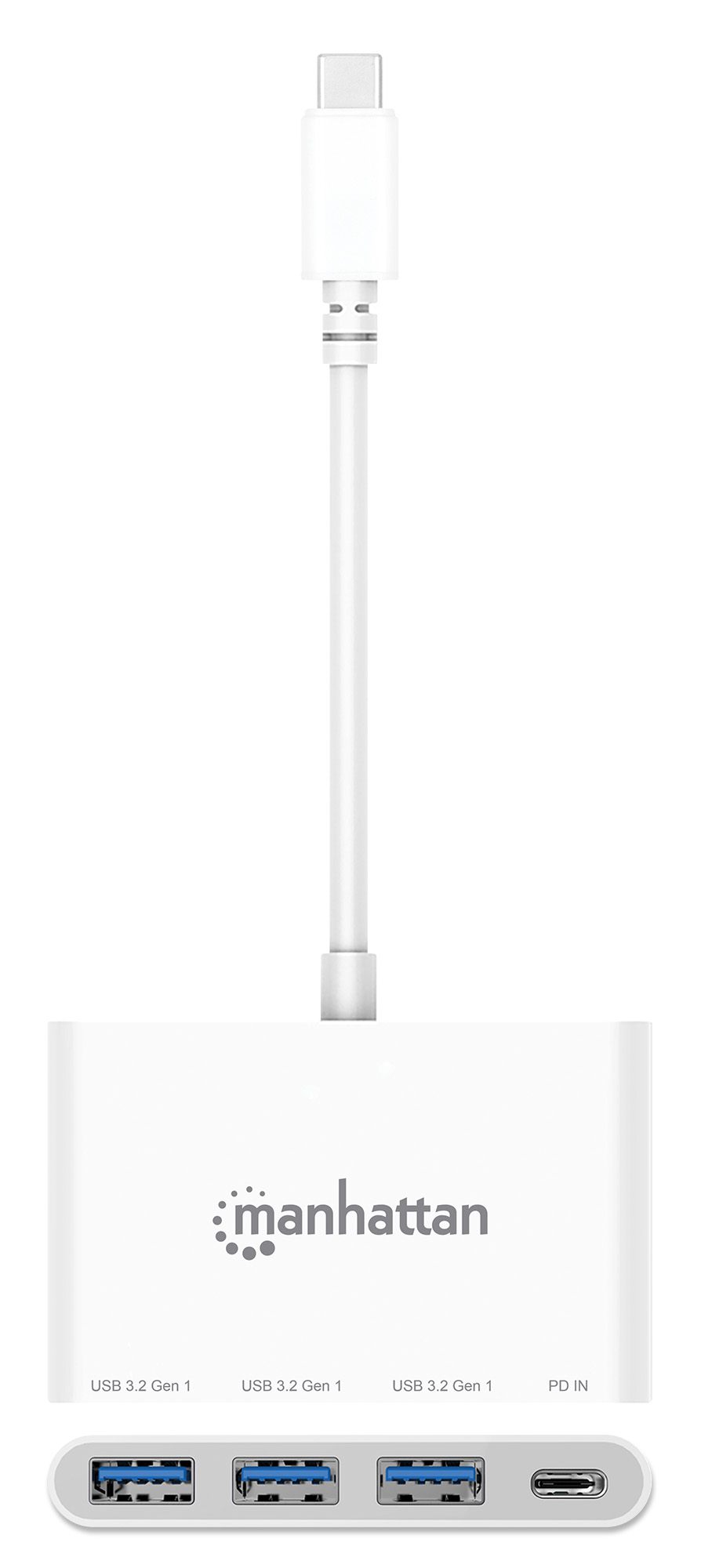 Hub USB 3.2 Gen 1 con 3 porte USB-A e 1 porta USB-C™ Power Delivery MANHATTAN - immagine 5