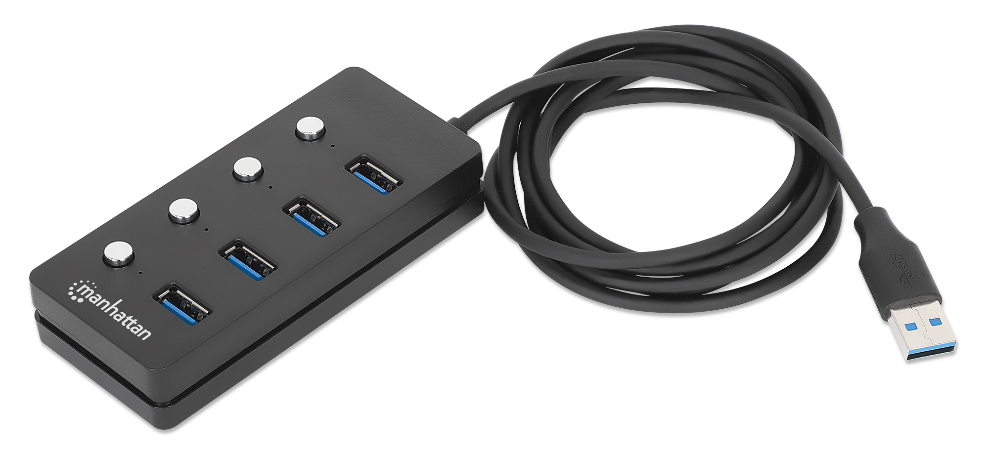 Hub USB 3.0 4 porte Type-A con Interruttori per Singola Porta MANHATTAN - immagine 5