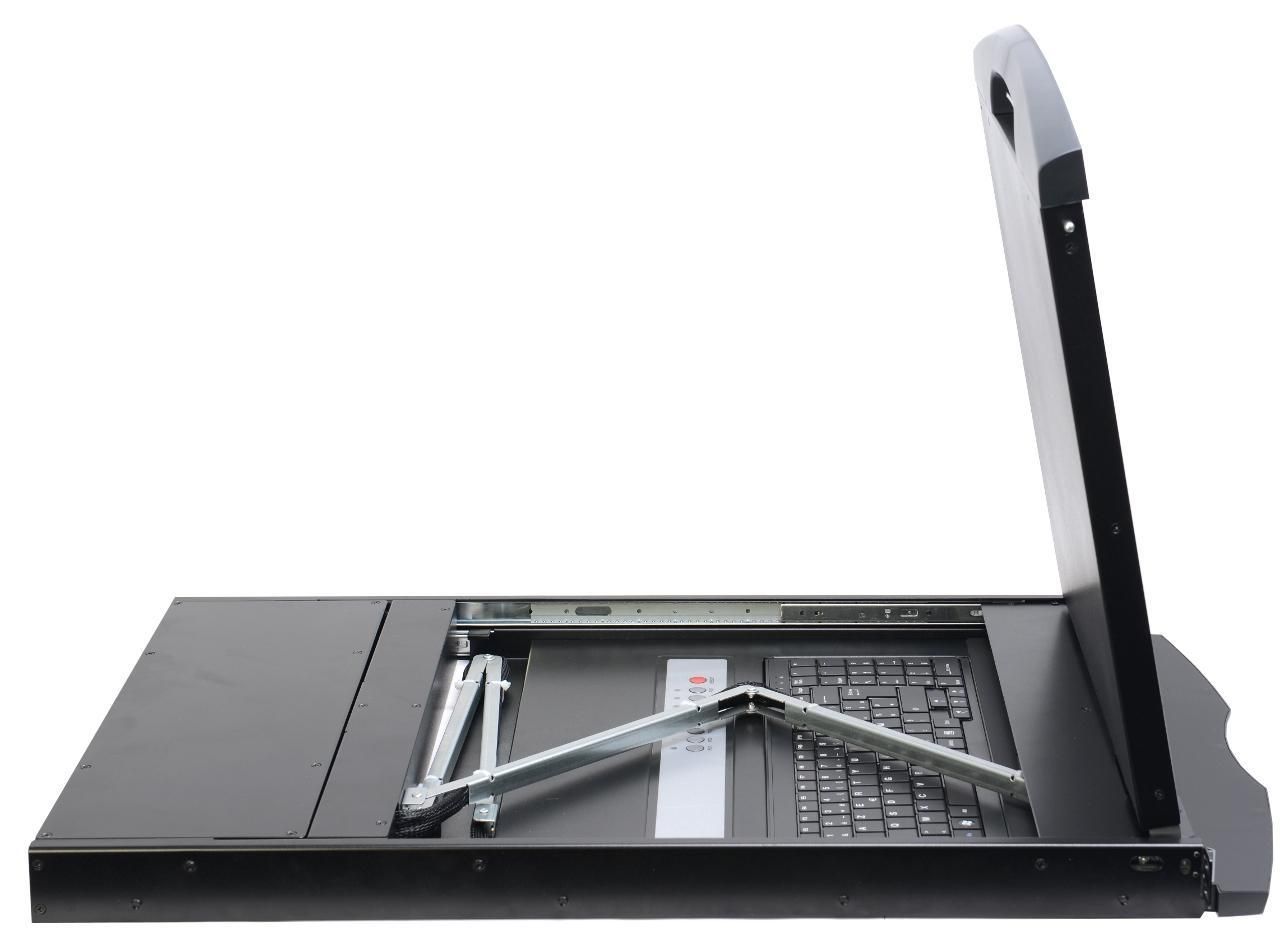 Console KVM USB/PS2 con LCD 19'' da Rack 19'' Dual Rail INTELLINET - immagine 5