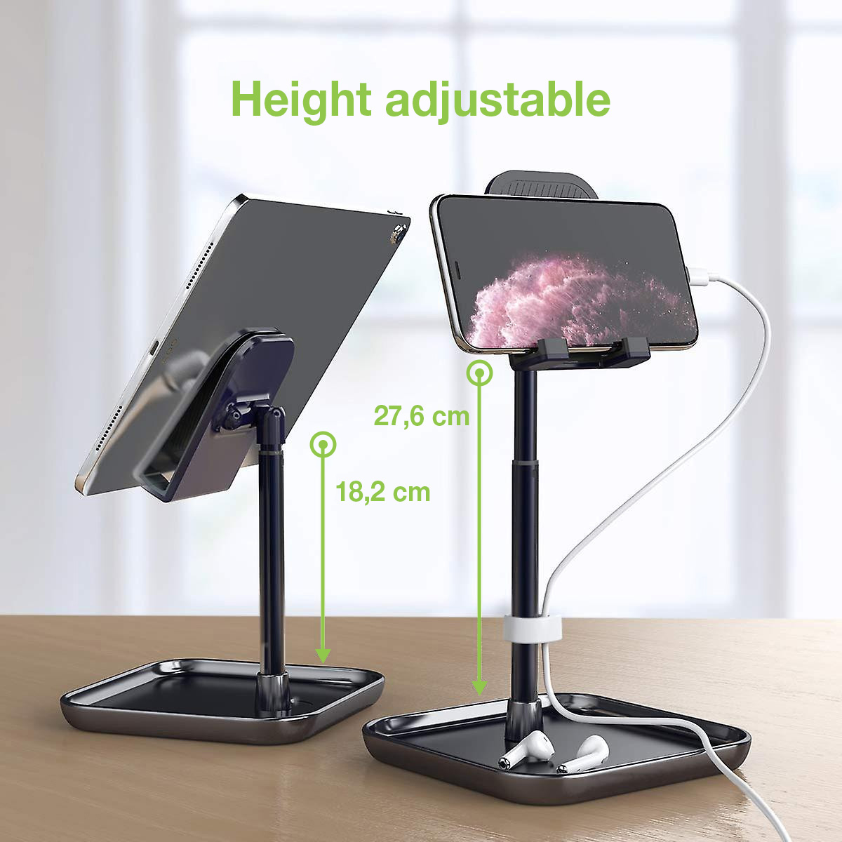 Supporto Universale Porta Smartphone e Tablet ad Altezza Regolabile TECHLY - immagine 4