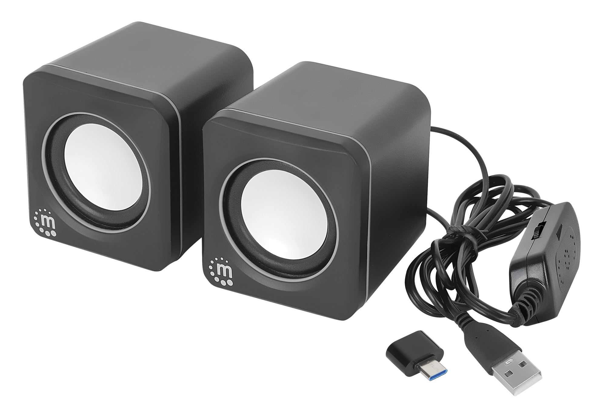 Mini Casse Acustiche per PC e Notebook USB-A USB-C™ MANHATTAN - immagine 5