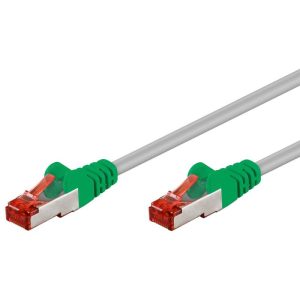 Cavo di rete Patch Cross Cat. 6 5 mt - Verde/Grigio - Rame INTELLINET