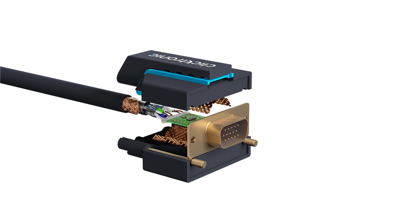 Cavo VGA Premium 5m con Connettori Dorati CLICKTRONIC - immagine 6