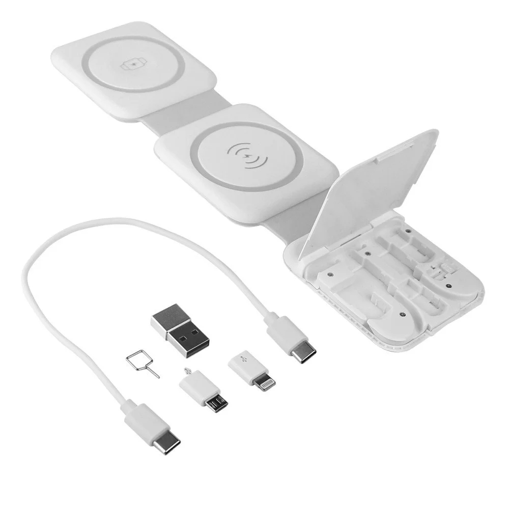 Stazione di Ricarica Wireless Qi Magnetica Pieghevole per Smartphone e Smartwatch FONTASTIC - immagine 6