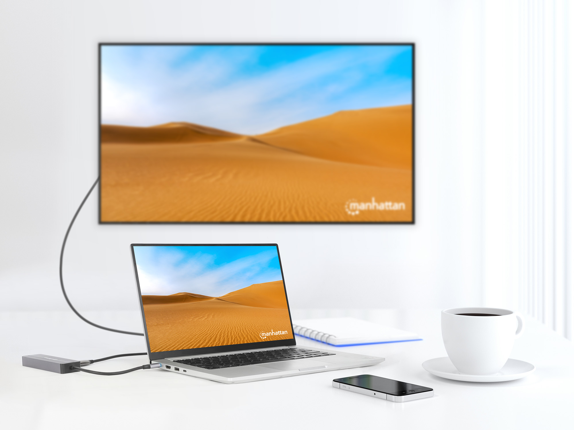 Docking Station USB-C™ 7-in-1 con Power Delivery 4K MANHATTAN - immagine 6