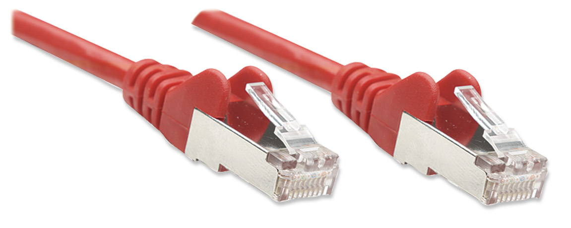 Cavo di Rete Patch in Rame Cat. 5e Rosso 1m INTELLINET - immagine 5