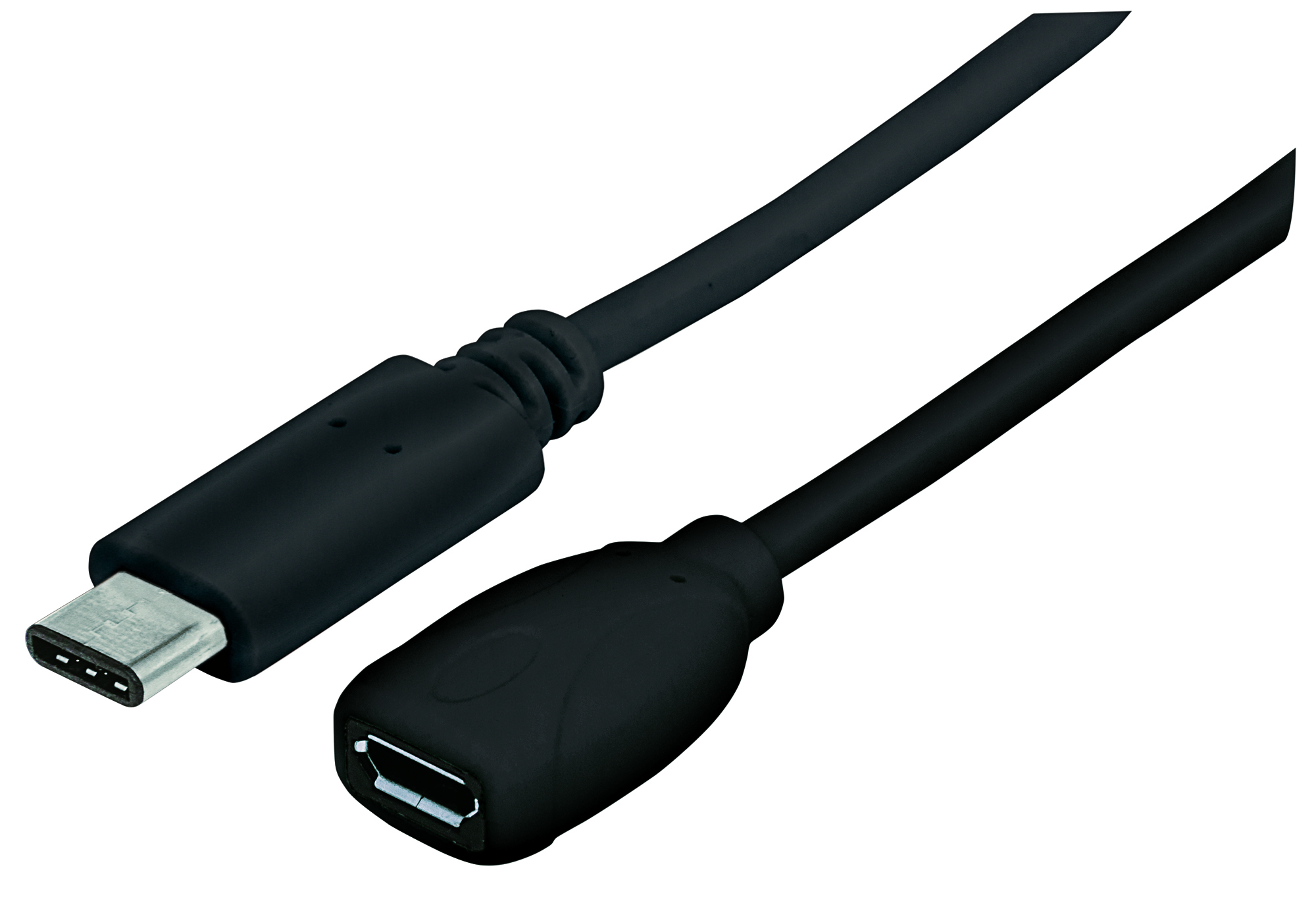 Cavo HiSpeed USB MicroB Femmina / USB-C Maschio 0,15m Nero MANHATTAN - immagine 6